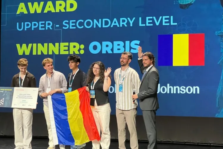 Patru elevi din Cluj-Napoca au cucerit Europa cu o aplicație care salvează planeta: Au câștigat premiul pentru cea mai genială inovație STEM! FOTO