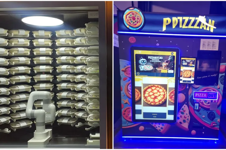 Încep să dispară meseriile? Roboții care servesc mâncare și aparatele de pizza cu Inteligența Artificială se răspândesc în Cluj-Napoca