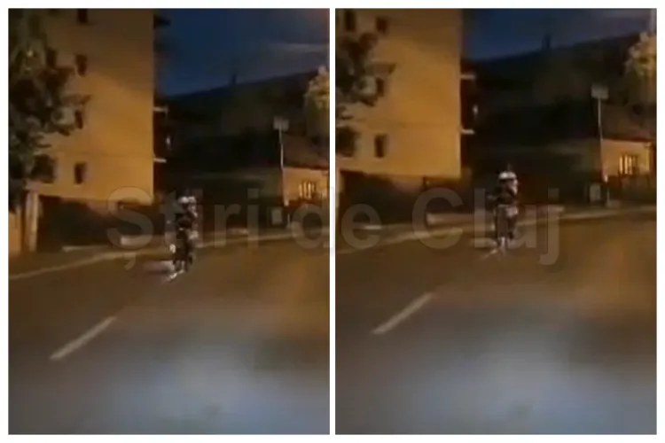 Incident foarte periculos în trafic la Cluj: Doi tineri pe motocicletă aruncă cu obiecte în mașini, în mers. Momentul a fost filmat LIVE! VIDEO EXCLUSIV
