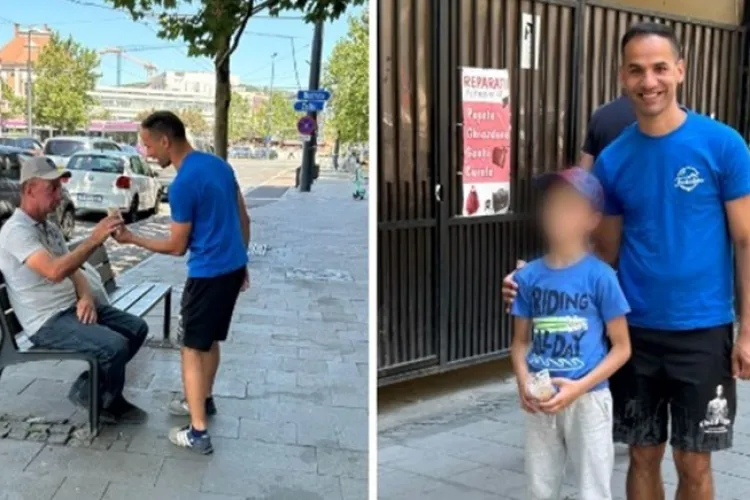 Crescut la Casa de Copii, azi oferă înghețată celor mai sărmani! Un tânăr din Cluj aduce speranță în mijlocul caniculei FOTO/VIDEO