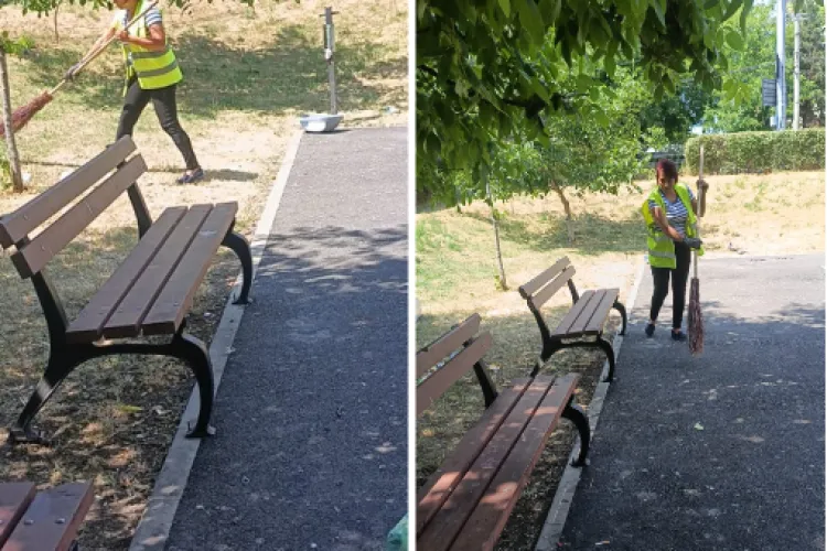 Primăria Cluj-Napoca s-a mobilizat și a intervenit rapid în parcul din Mănăștur, îngropat în gunoaie FOTO 