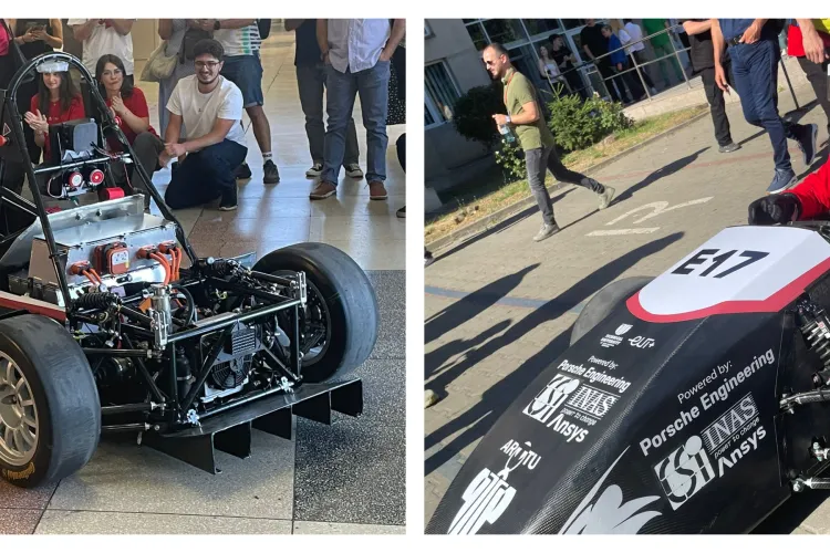 Premieră la Cluj-Napoca: Primul monopost electric creat de studenți români a fost lansat la UTCN! Vehiculul electric a fost construit în 10 luni VIDEO