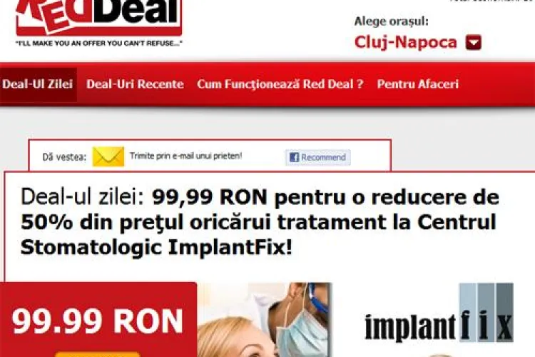 Cumparati un cupon cu 99,99 lei si primiti  50% reducere la orice tratament la Centrul Stomatologic ImplantFix din Cluj-Napoca! (P) 