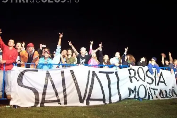 Protest la Cluj impotriva Rosia Montana Gold Corporation: Hai la Hunoriada! Kelemen Hunor vrea sa distruga Rosia Montana