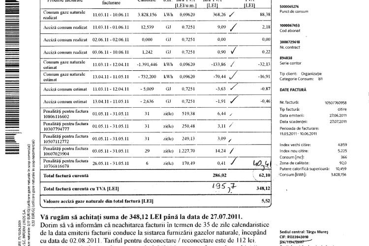 E-ON Gaz - fie isi bate joc de clujeni, fie le umfla intentionat facturile! Compania a emis facturi in care regulile matematice nu se aplica