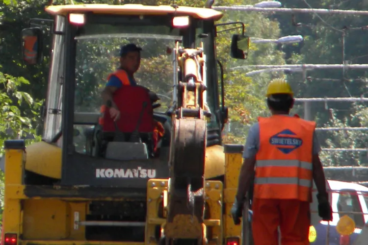 Splaiul Independentei, inchis traficului pe o portiune pentru modernizarea liniei de tramvai VIDEO si FOTO