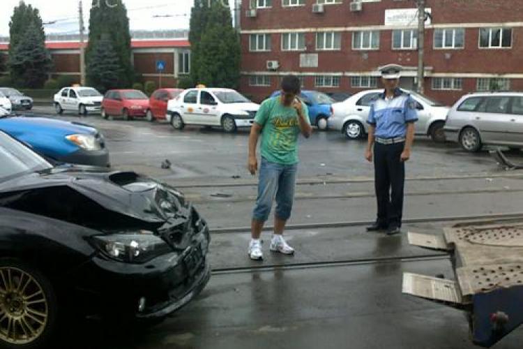 Accident in fata Hypermarket-ului Real, din Cluj-Napoca! Trei autoturisme au fost avariate VIDEO si Galerie FOTO