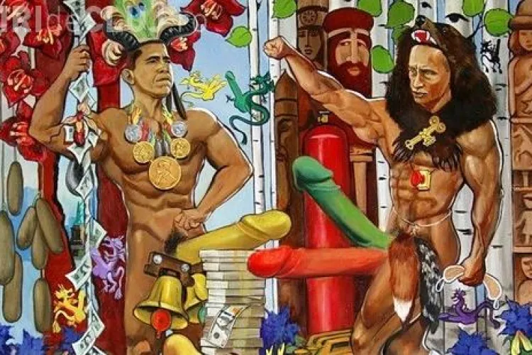 Muzeul sexului la Moscova: Obama si Putin se dueleaza in penisuri uriase - FOTO