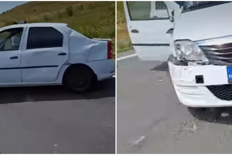 Accident în Cluj, o autobasculantă a lovit un autoturism. Cinci persoane primesc îngrijiri medicale