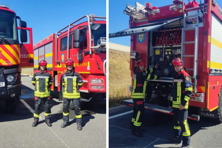 Schimb de forțe pe frontul incendiilor din Franța! Clujul trimite din nou oameni și tehnică pentru stingerea flăcărilor FOTO