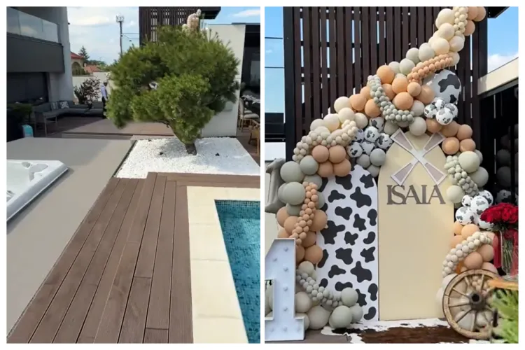 Sărbătoare de poveste în familia Vlăduței Lupău: Vila spectaculoasă cu piscină, decorată pentru aniversarea fiului ei Isaia, a atras toate privirile| VIDEO