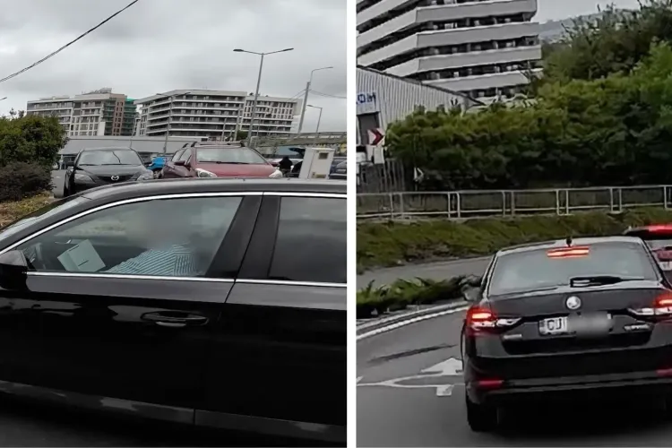 Scene absurde în trafic: Un bărbat citea relaxat o carte în timp ce mergea cu mașina! Martor: „Una din puținele dăți când cititul nu ajută” FOTO