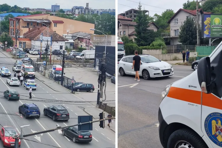 Cum s-a produs accidentul de pe Calea Baciului în care o tânără de 26 de ani a fost rănită. La volan era un tânăr de 27 de ani FOTO