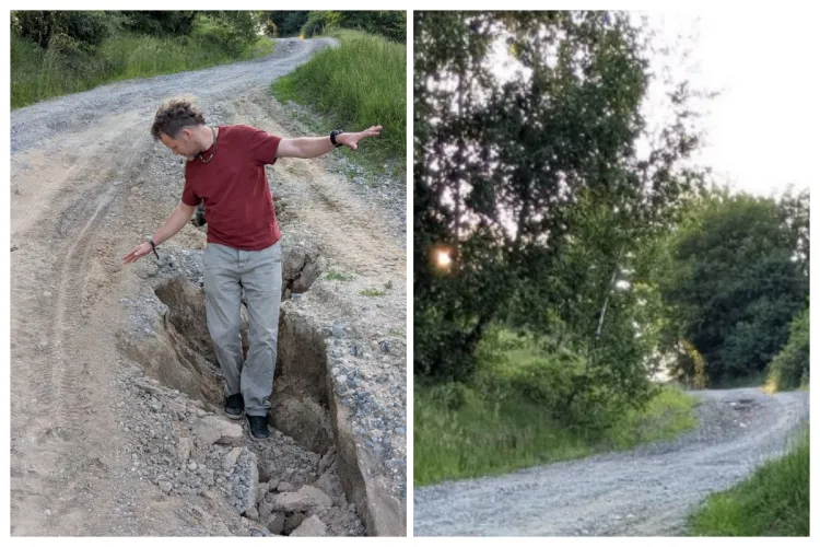 Avertisment pentru șoferii din Cluj care circulă în zonă: Waze vă duce pe drumul ăsta și e IMPRACTICABIL! Nu vă luați după indicații FOTO