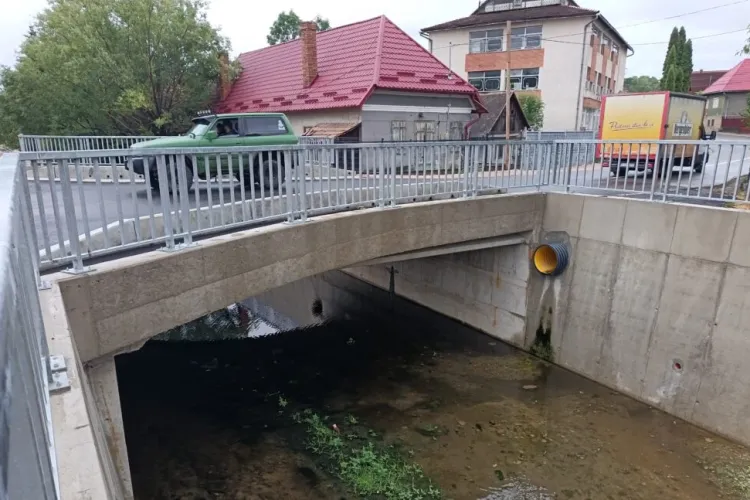 Noul pod din Mănăstireni, finalizat de Consiliul Județean Cluj: investiție de peste 2,5 milioane lei