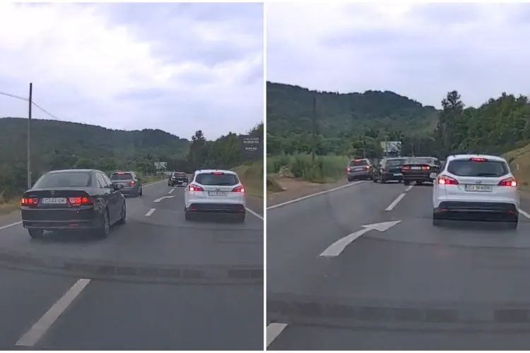 VIDEO. Momentul în care un BMW e aproape să facă zob alte două mașini, pe o stradă din Cluj. „Unu mai prost ca altul”