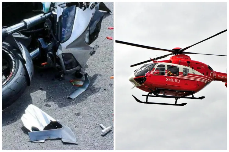 Accident foarte grav la Cluj: un motociclist și-a pierdut viața. Nici echipajul de pe elicopterul SMURD nu a mai putut să-l salveze