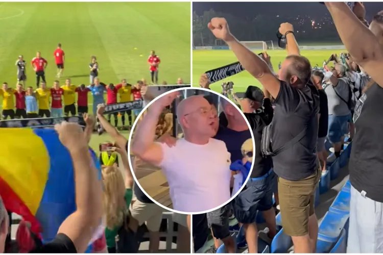 VIDEO. Emil Boc a stat în galerie cu ultrașii Universității Cluj. „Mulțumim , băieți, suntem alături de voi și la bine și la greu!”