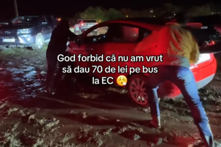 VIDEO Bătaie de joc la Electric Castle 2025! Oamenii și-au împins mașinile ore în șir, în ploaie, să iasă din parcarea devenită mlaștină. Plătiseră 100 lei