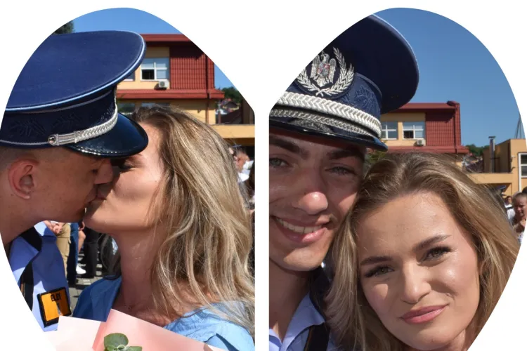 Ce moment mai bun să o ceri de soție, decât la depunerea jurământului ca proaspăt polițist clujean? Darius și Iasmina, Casă de piatră!