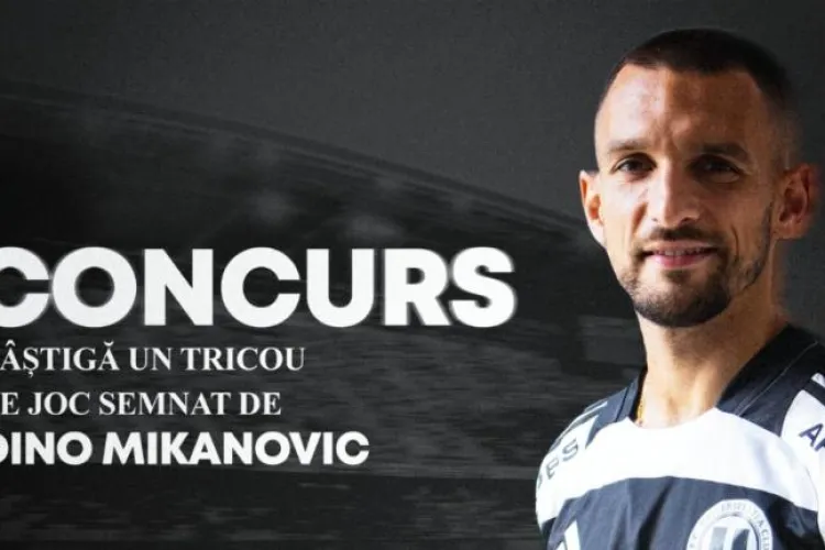 Concurs inedit pentru fanii „U” Cluj: Află cum poți câștiga un tricou cu un autograf valoros, Dino Mikanovic!