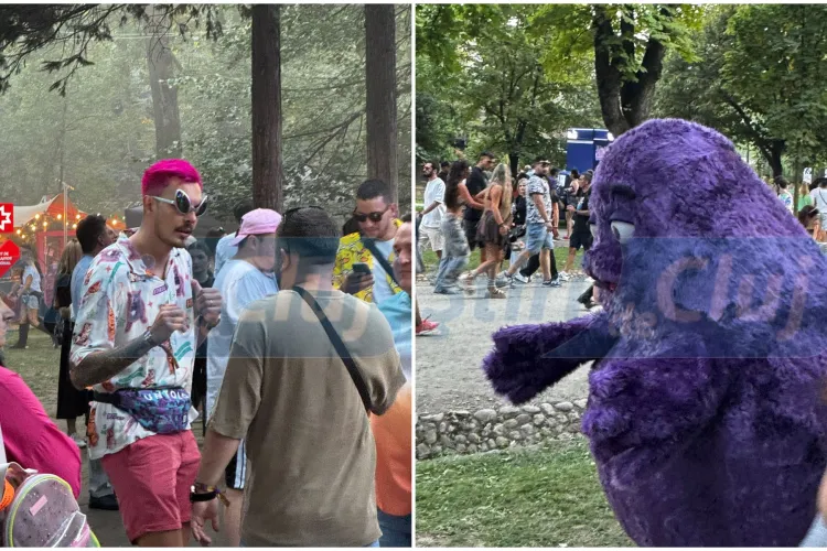 VIDEO. Distracție maximă la Untold, ediția X. După o vacă și un extraterestru, acum fac parada modei un pirat și o mascotă