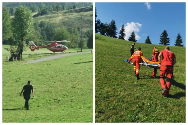 Un bărbat a căzut cu parapanta în Apuseni și a fost transportat de urgență la UPU Cluj cu elicopterul. Care era starea lui când a fost găsit