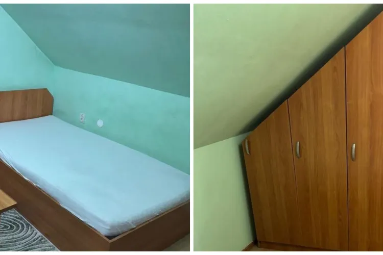 Experiență imobiliară „unică” în Cluj: Cu cât poți închiria apartamentul cu pereți verzi, baie minusculă și mobilier „sacrificat” pentru spațiu FOTO