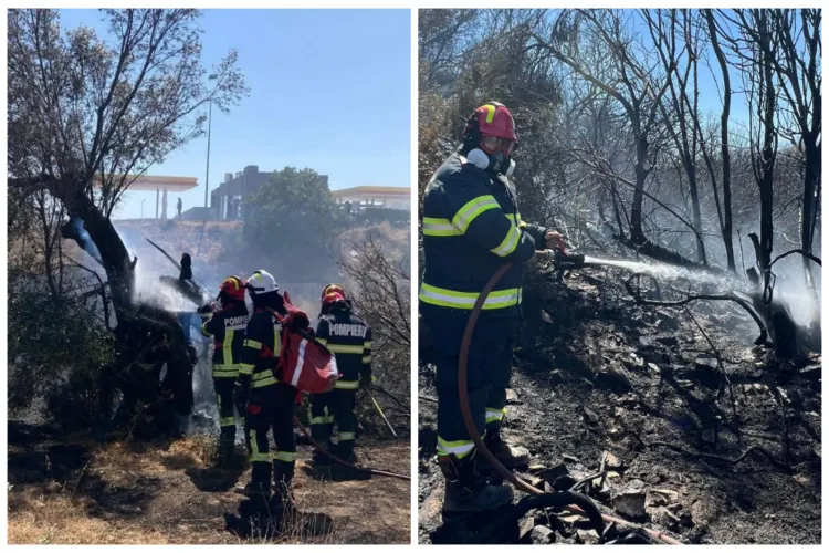 Pompierii clujeni, eroi în Grecia! Andrei a stins un incendiu uriaș, lângă Atena, care amenința o stație de carburant și casele din zonă FOTO