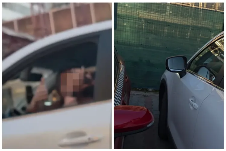 VIDEO. Scandal monstru într-o parcare din Cluj. Clujean blocat intenționat, după ce o femeie a susținut că i-a fost lovită mașina: „Chem poliția!”