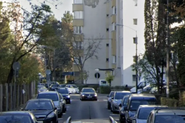 Pericol de accident în Cluj-Napoca! Copacii care acoperă oglinda și mașinile parcate ilegal fac ieșirea de pe o stradă extrem de riscantă