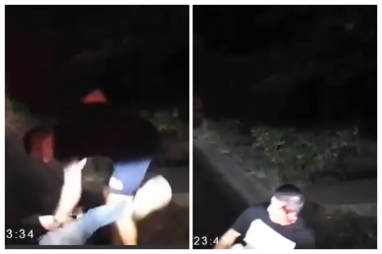 VIDEO Șocant: Un șofer BOLT a fost bătut cu sălbăticie noaptea trecută de un client, căruia i-a cerut să coboare din mașină, că l-a înjurat 