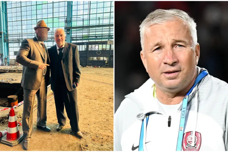 FOTO. Dan Petrescu, întâlnire surpriză pe platourile de filmare. „Când eram mic aveam abțibilduri cu el, după 20 de ani l-am întâlnit”