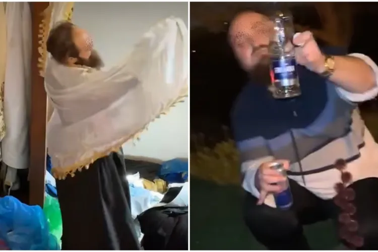 VIDEO. Desfrâu în Biserica Ortodoxă Română. Un preot, filmat în timp ce bea vodcă și petrece pe manele / Ar avea un „iubit secret”: „Puiul meu”