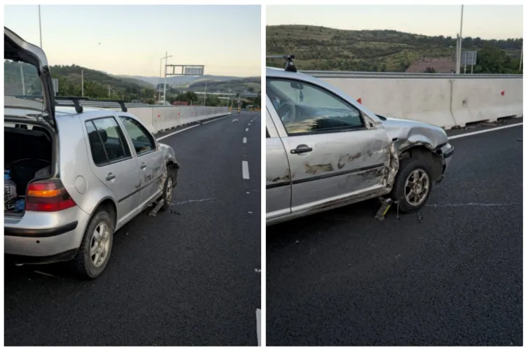 Se caută șoferul unui camion care a lovit o mașină în Mărtinești pe drumul Turda-Cluj și nu a oprit. Ați văzut ceva din acest accident? FOTO