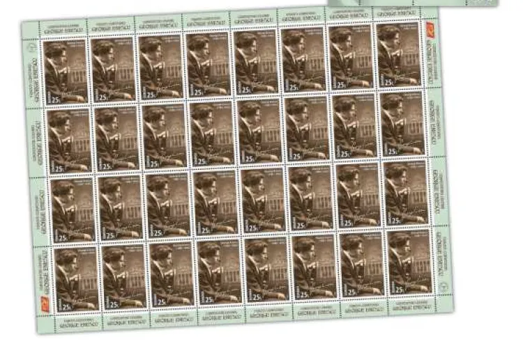 O comoară culturală la doar 25 de lei: Timbrele rare lansate la 70 de ani de la moartea compozitorului George Enescu disponibile și la Cluj