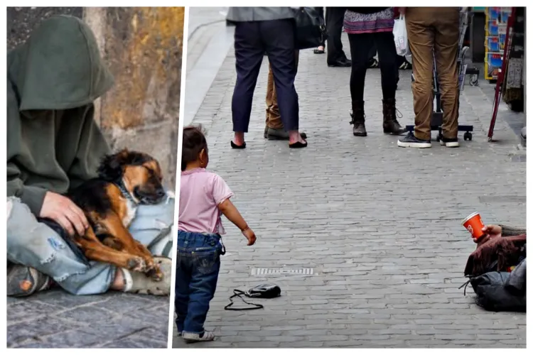 Doi copii care trăiau pe străzi și erau puși să cerșească în Cluj-Napoca, preluați de polițiști. Acțiune de amploare împotriva cerșetoriei la Cluj