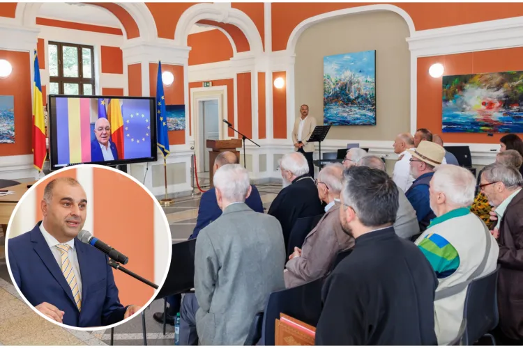 FOTO. Imagini de colecție surprinse de Ziua Limbii Române. Primarul Emil Boc a intrat prin video call. Mitropolitul Andreicuț, invitat special