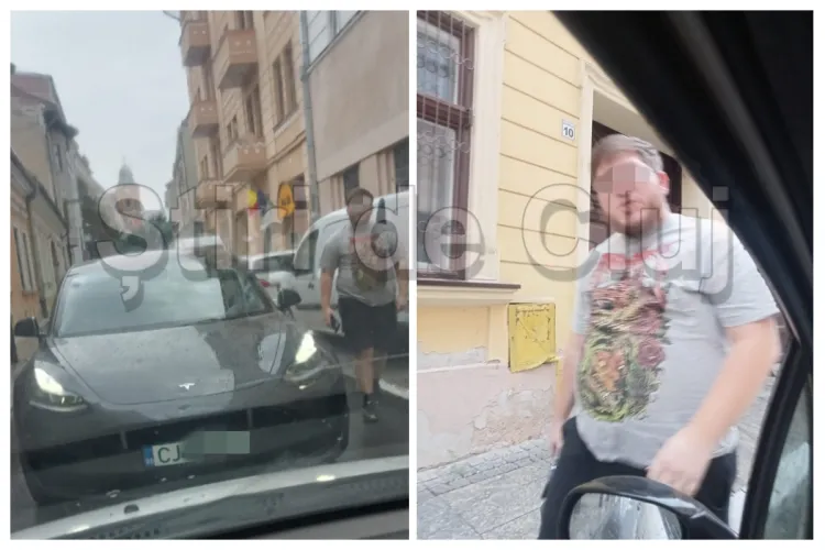Scandal în centrul Clujului între un șofer Bolt și un fost taximetrist: „Voia să mă împingă cu mașină cu tot”/ Îți arăt eu cum stă treaba la Cluj”