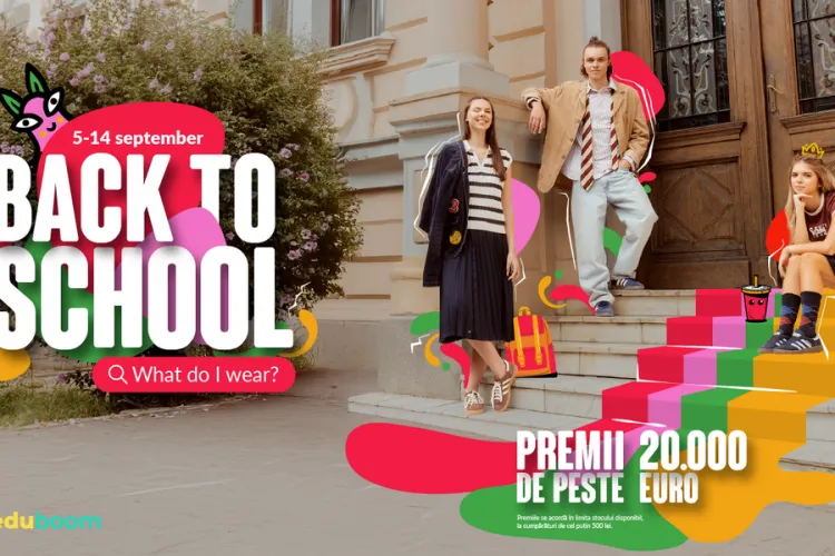 Back to school la Iulius Mall Cluj! Fă shopping de minimum 500 lei și ai șansa să câștigi premii instant, în valoare totală de 20.000 euro