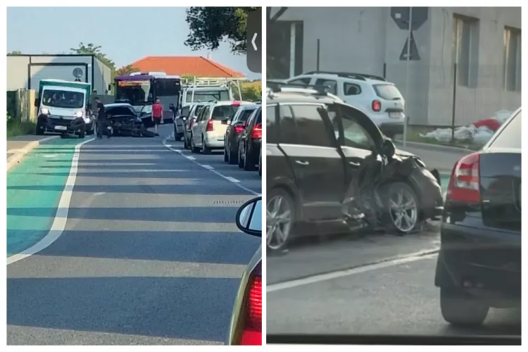 VIDEO: Accident pe Valea Chintăului, Cluj, în seara asta. Un bărbat a fost rănit în urma impactului violent cu o mașină condusă de un tânăr de 19 ani
