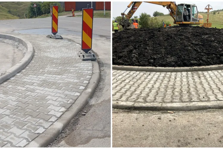 Un sens giratoriu necesar și mult așteptat este, oficial, terminat! Acea porține de drum din Cluj dădea bătăi de cap șoferilor, mai ales vara FOTO