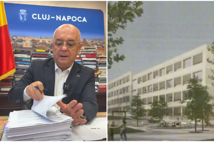 VIDEO. Încă o școală din Cluj-Napoca va fi modernizată cu fonduri europene. Emil Boc a semnat autorizația de 6 milioane de euro