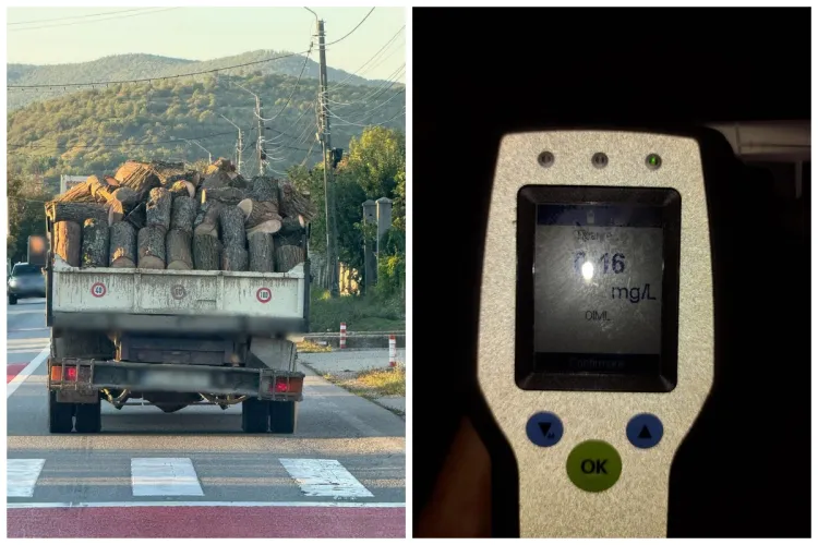 Razie de amploare a Poliției în județul Cluj: permise reținute, mărfuri conficate și amenzi. Au oprit un transportator neautorizat de persoane