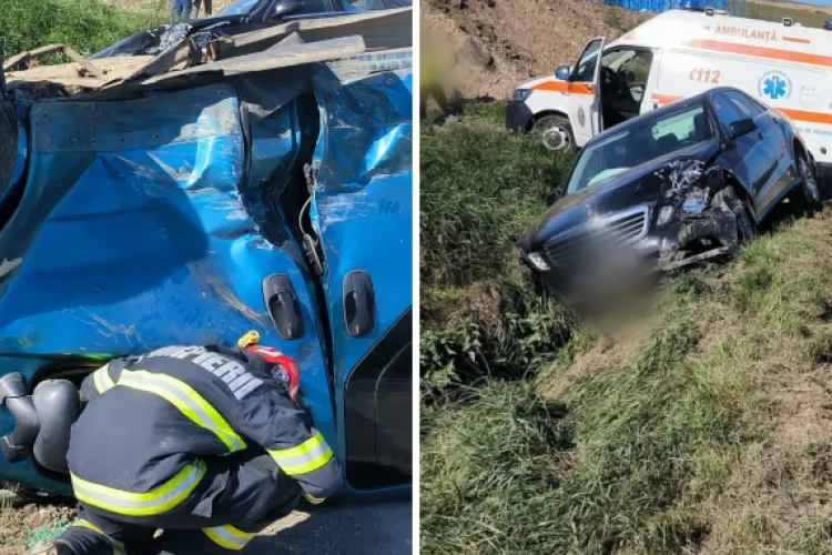 Cum s-a produs accidentul din Cluj unde două mașini au ieșit în afara carosabilului. Un cetățean străin nu a acordat prioritate de trecere 