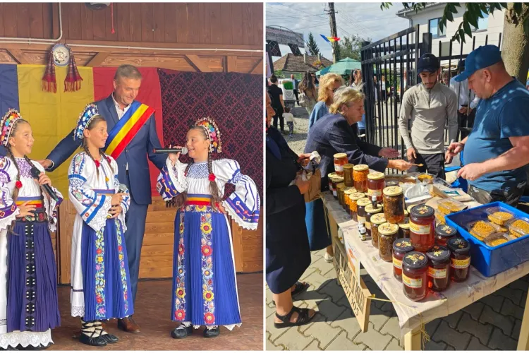 FOTO. Sărbătoare într-o localitate din Cluj. Oamenii nu și-au uitat tradiția și au degustat bucate alese într-o atmosferă de zile mari