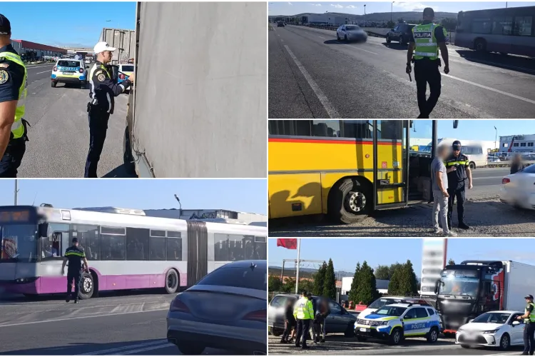 Zeci de autovehicule și autobuze, luate la control de polițiștii clujeni și reprezentanți ai CTP: S-au dat amenzi si avertismente la greu 