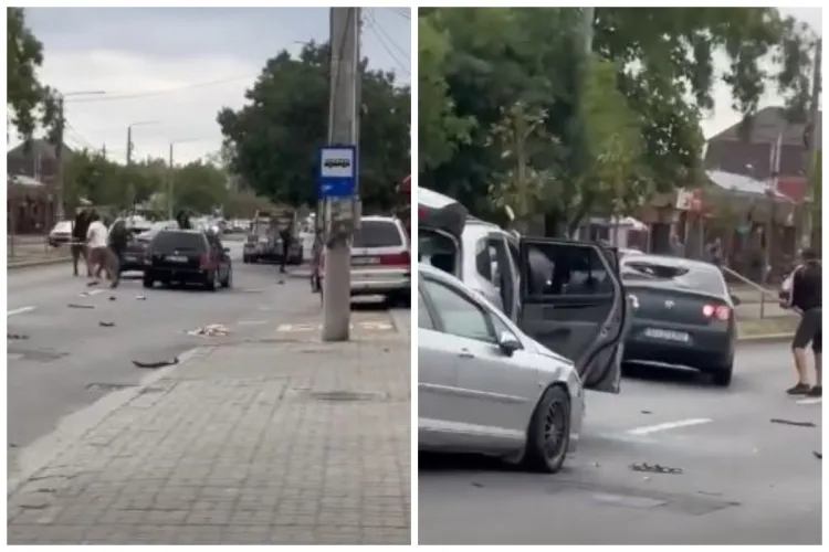 Imaginile care au îngrozit România. 10-15 persoane s-au bătut în plină stradă cu bâte și topoare. Un mort și patru răniți VIDEO