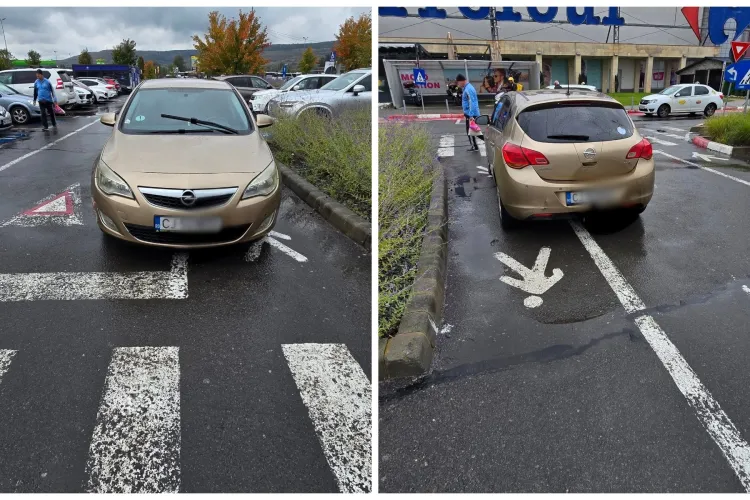 Parcare de nota 10 la Vivo Cluj-Napoca! Un clujean le-a dat „lecții” viniturilor care își lasă mașinile unde vor : „Idiotul zilei” 