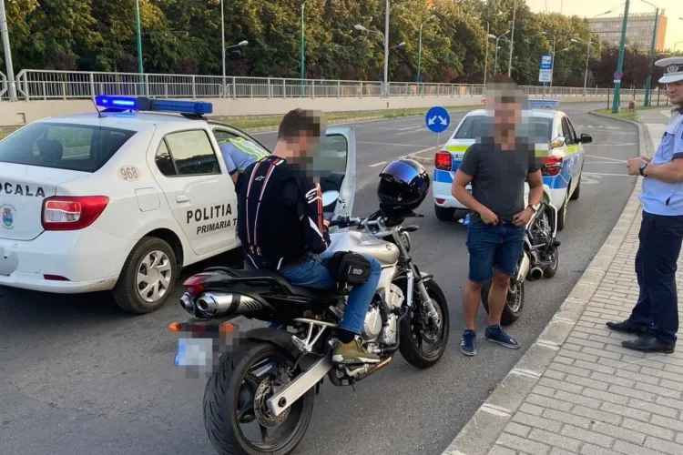 Fără permis, și fără număr de înmatriculare în Cluj! Un tânăr de 24 de ani a fost prins de polițiști pe DN 18B conducând o motocicletă ilegală